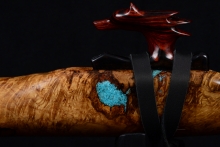 Black Oak Burl Native American Flute, Minor, Low F-4, #F17F